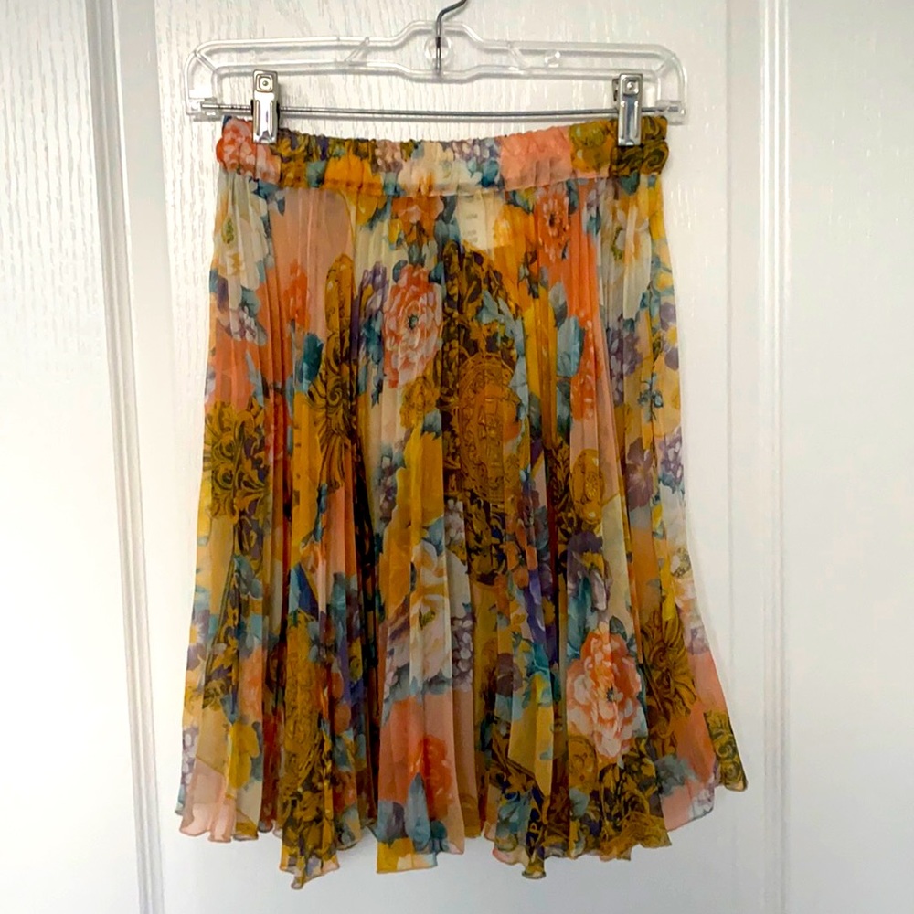 Multi color floral Chiffon skirt